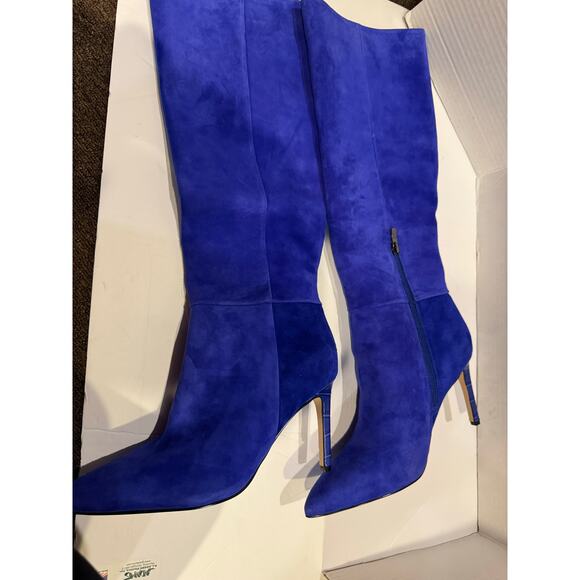 Nine West womens Richy knee high riding boots blue422  size 9.5 M suede   nwob - Picture 8 of 9